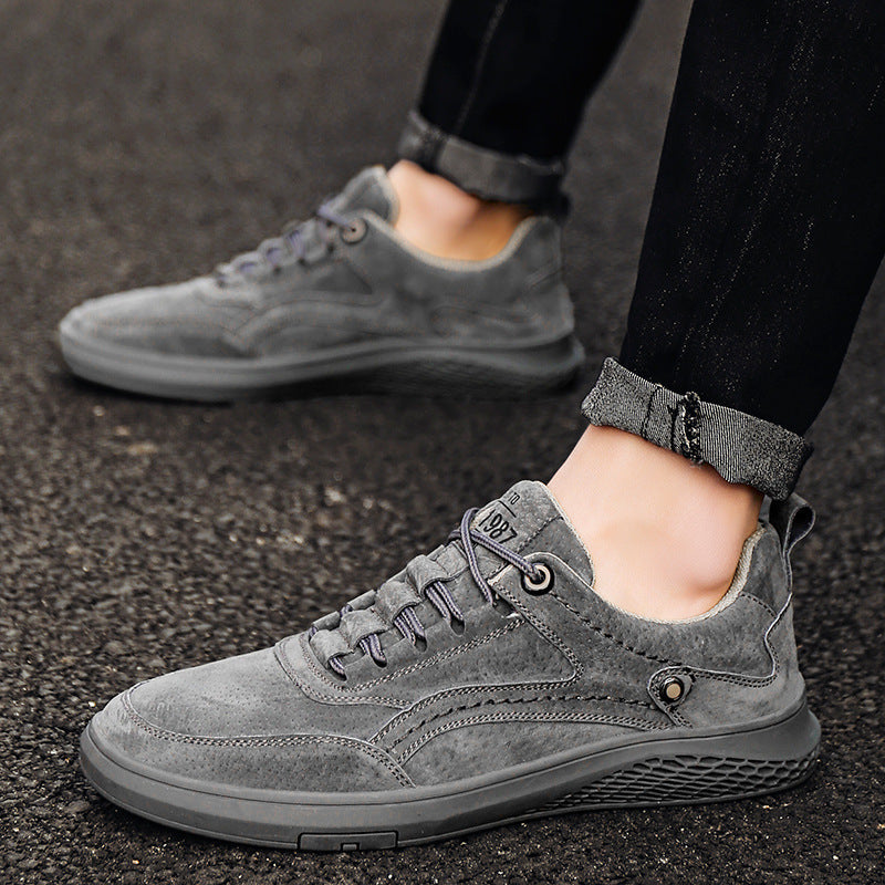 Herren Sneakers mit weichem Wildleder und atmungsaktiven Einsätzen Shopnory
