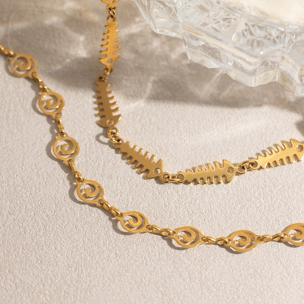 Damen Halskette mit spiralförmigem Design aus hypoallergenem Edelstahl Shop Nory