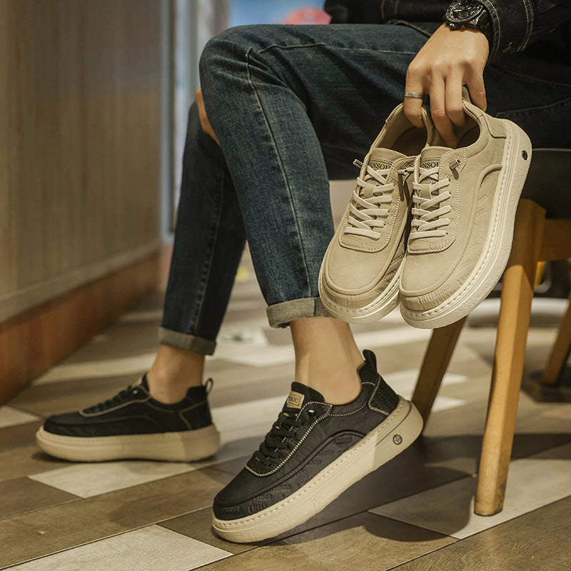 Damen Komfortable Sneakers aus hochwertigem Leder mit dämpfender Laufsohle Shopnory
