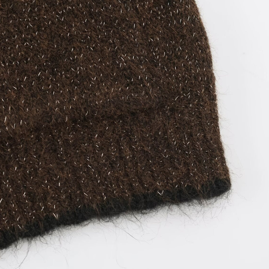 Damen Oversize Strickcardigan mit V-Ausschnitt, Knopfleiste und kontrastierenden Zierkanten Shop Nory