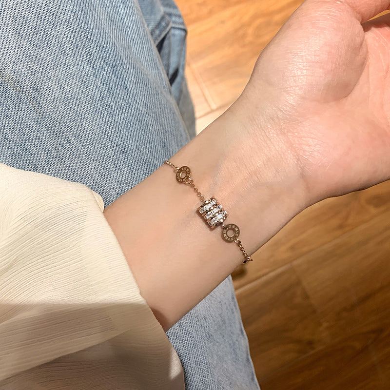 Damen Glitzernde Kristall-akzentuierte Kettenarmband Shop Nory