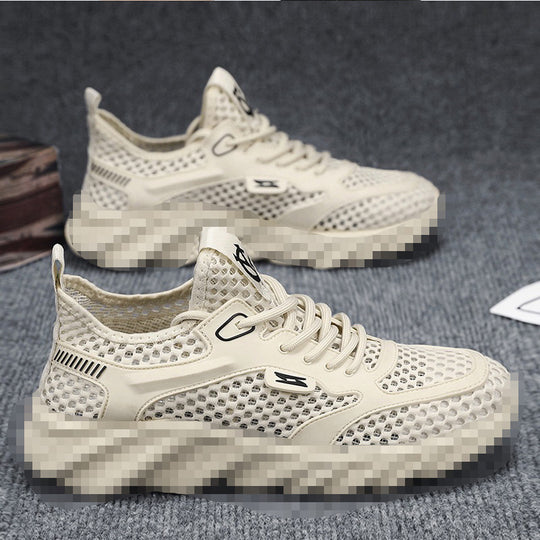 Herren Atmungsaktiver Mesh-Freizeitsneaker mit strukturierter Wellen-Plateausohle Shop Nory