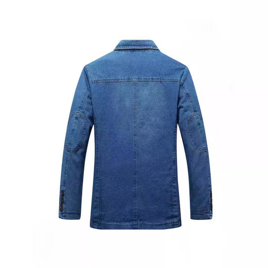 Herren Jeansblazer im Sakko‑Stil mit gestreifter Innenfütterung und aufgesetzten Taschen Shop Nory