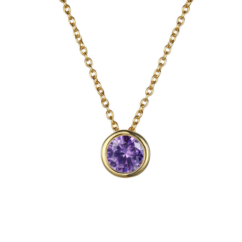 Damen Halskette mit funkelndem Zirkonia-Anhänger in elegantem Design Shop Nory