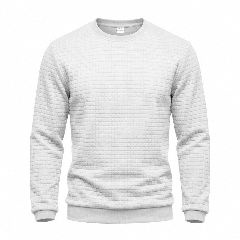 Herren Strukturiertes Rundhals-Sweatshirt mit Waffelstruktur und Rippbündchen Shop Nory