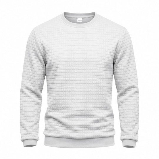 Herren Strukturiertes Rundhals-Sweatshirt mit Waffelstruktur und Rippbündchen Shop Nory