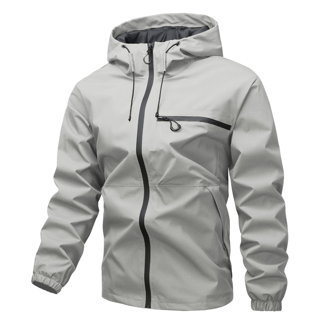 Unisex Wasserabweisende Softshell‑Regenjacke mit verschweißten Nähten, Kapuze & wasserdichter Brusttasche Shop Nory