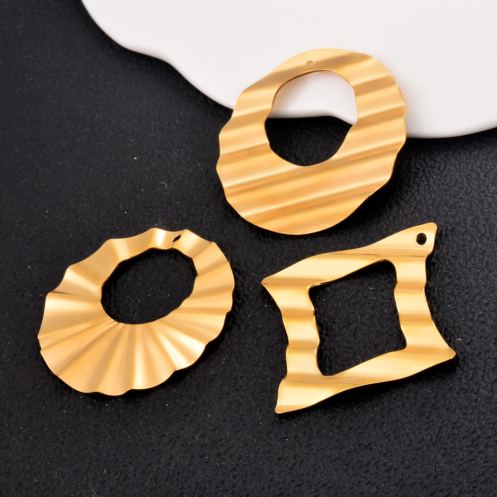 Damen Großzügige Ohrhänger im modernen Wellen-Design Shop Nory