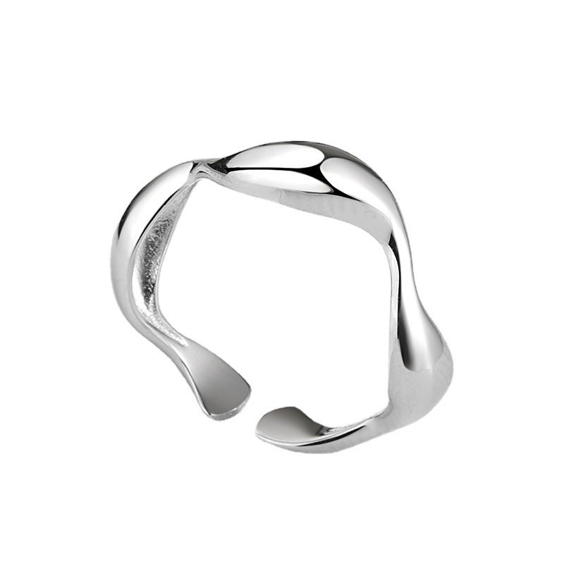 Damen Offener, skulpturaler Ring aus hochwertigem Edelstahl Shop Nory