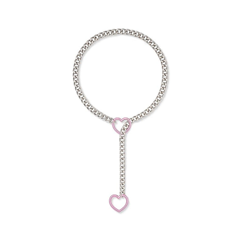 Damen Halskette mit Herzen und glänzendem Kettendesign Shop Nory
