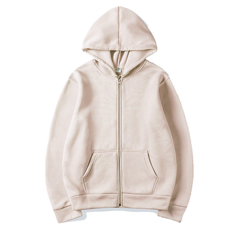 Damen Kapuzensweatshirt mit durchgehendem Reißverschluss und seitlichen Taschen