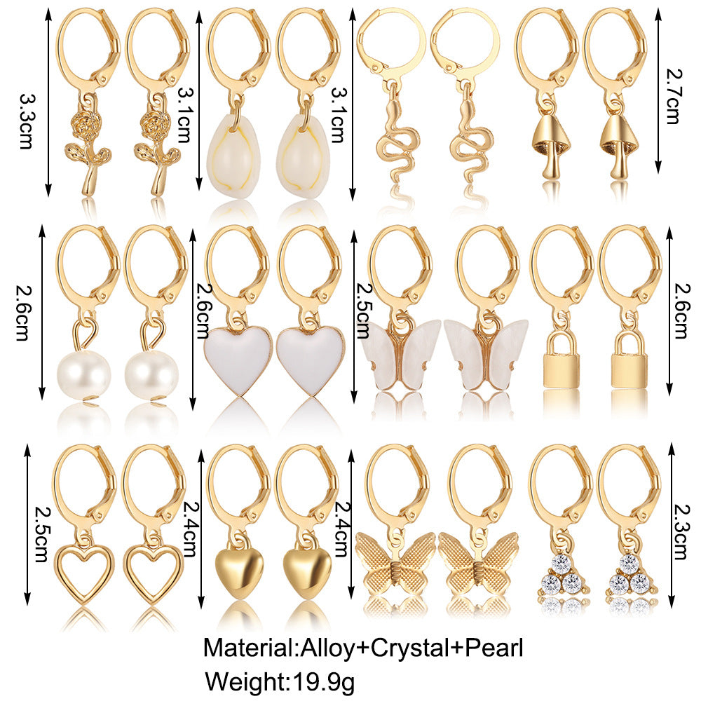 Damen Ohrringe-Set mit vielseitigen Anhängern und eleganten Designs Shop Nory