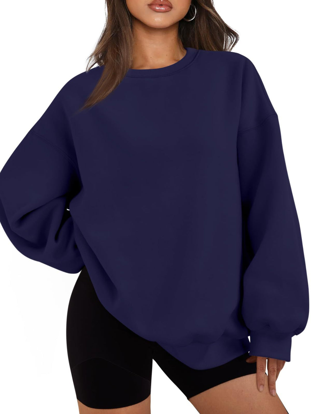 Damen nan Boxy-Crewneck-Sweat mit extraweiter Passform, Raglanärmeln und weichem Fleece-Innenfutter Shop Nory