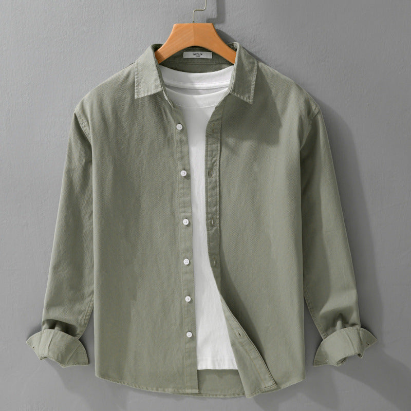 Herren Texturiertes Baumwoll-Hemdjacken-Overshirt im Relaxed-Fit mit Kentkragen Shop Nory