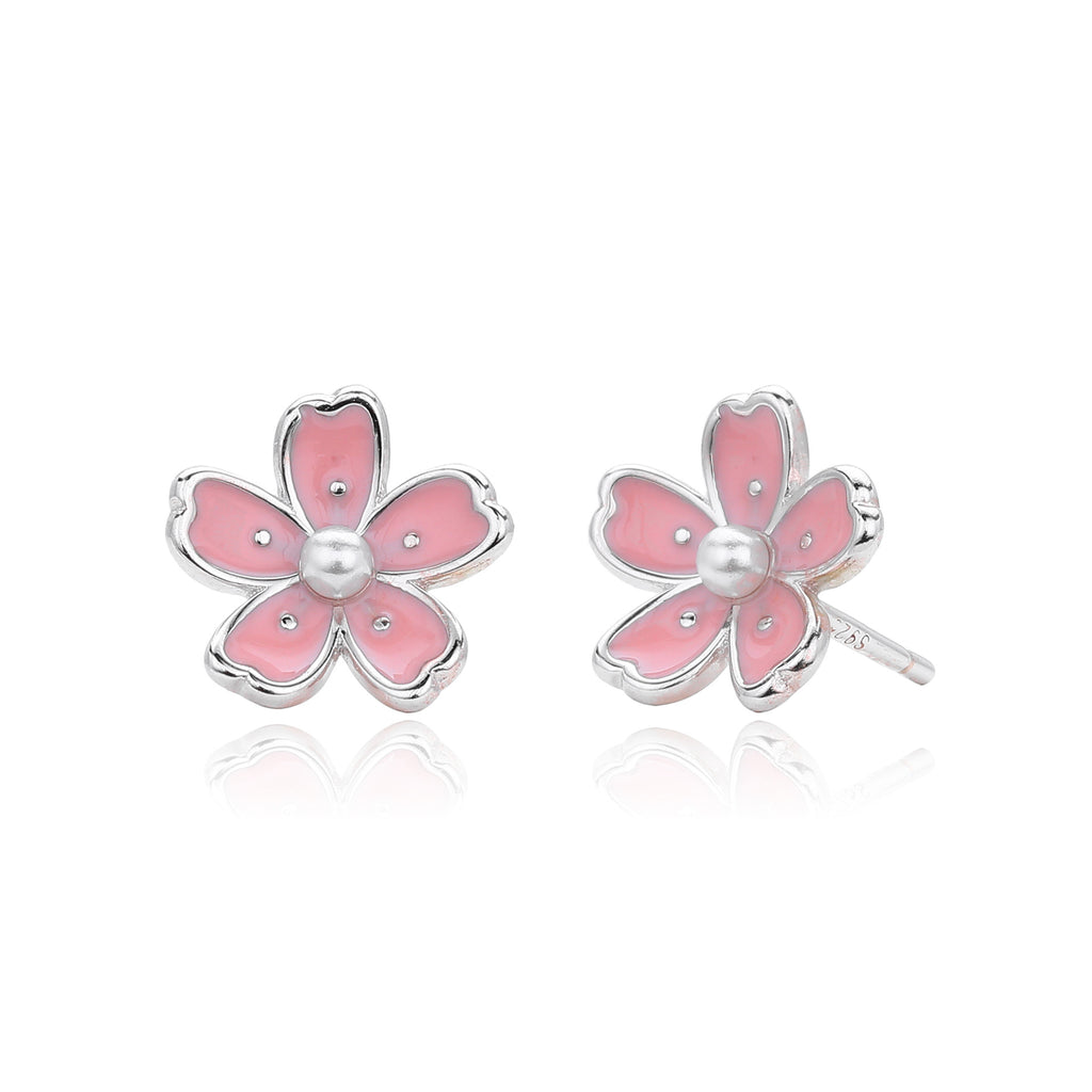 Damen Ohrstecker im floralen Design aus 925 Sterling Silber Shop Nory
