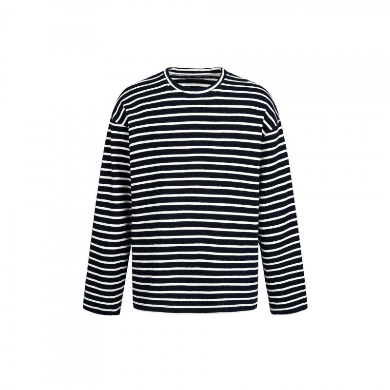 Unisex Maritimes Ringel-Strickshirt mit weitem Schnitt und Rundhals Shop Nory