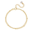 Damen filigranes Armband mit doppeltem Kettendesign, edlen Perlendetails und hochwertiger Verarbeitung Shop Nory