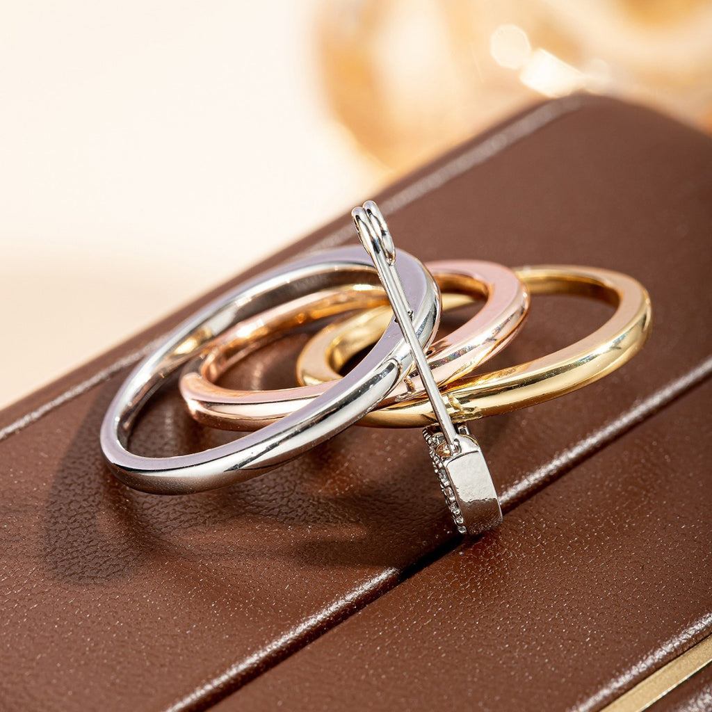 Damen eleganter Ring mit Sicherheitsnadel Design Shop Nory