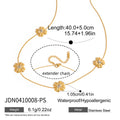 Damen Halskette mit floralen Anhängern aus hypoallergenem Edelstahl Shop Nory