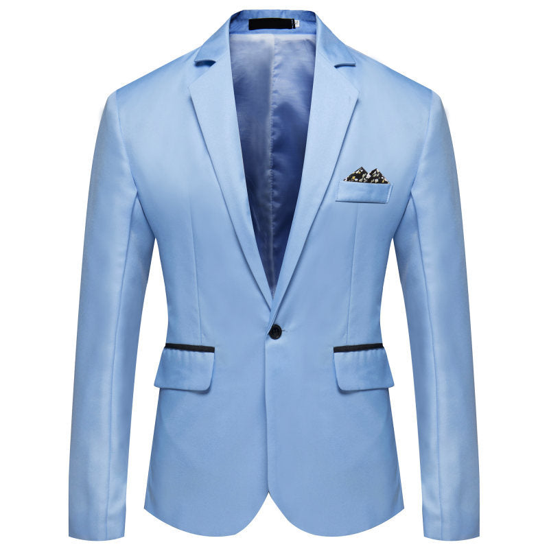 Herren Slim-Fit Smoking-Sakko mit Ein-Knopf‑Verschluss und kontrastierten Pattentaschen Shop Nory