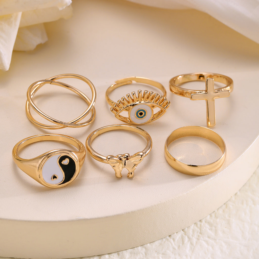 Damen Ring-Set mit symbolischen und kunstvollen Designs Shop Nory