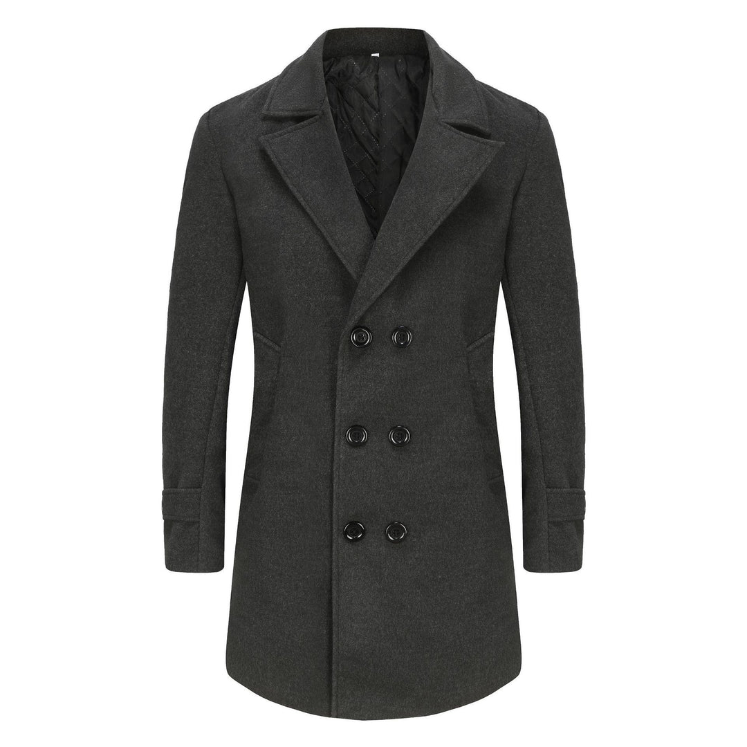 Herren Eleganter Doppelreiher-Mantel mit taillierter Schnittführung und gesteppter Innenfütterung Shop Nory