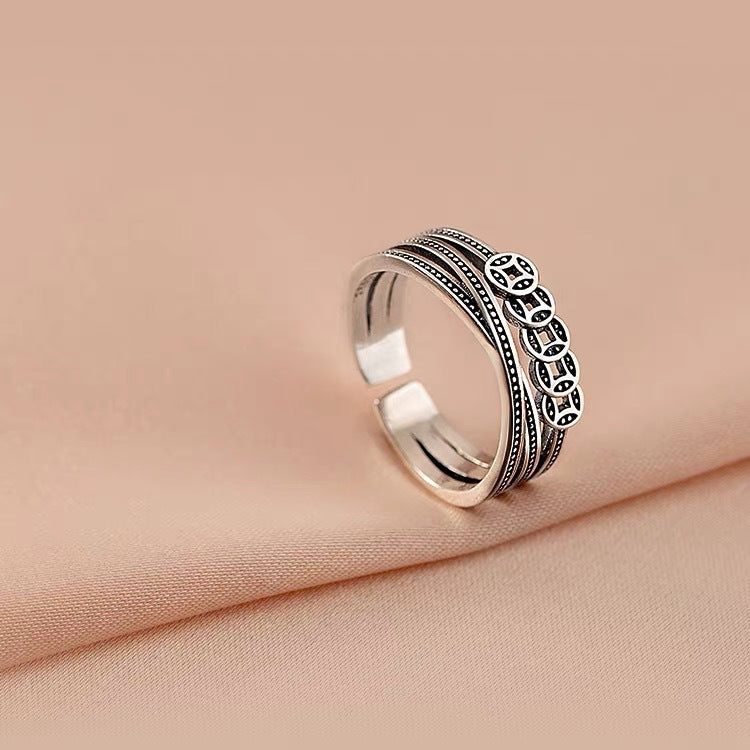 Damen Offener Silberschmuckring mit elegantem Design Shop Nory