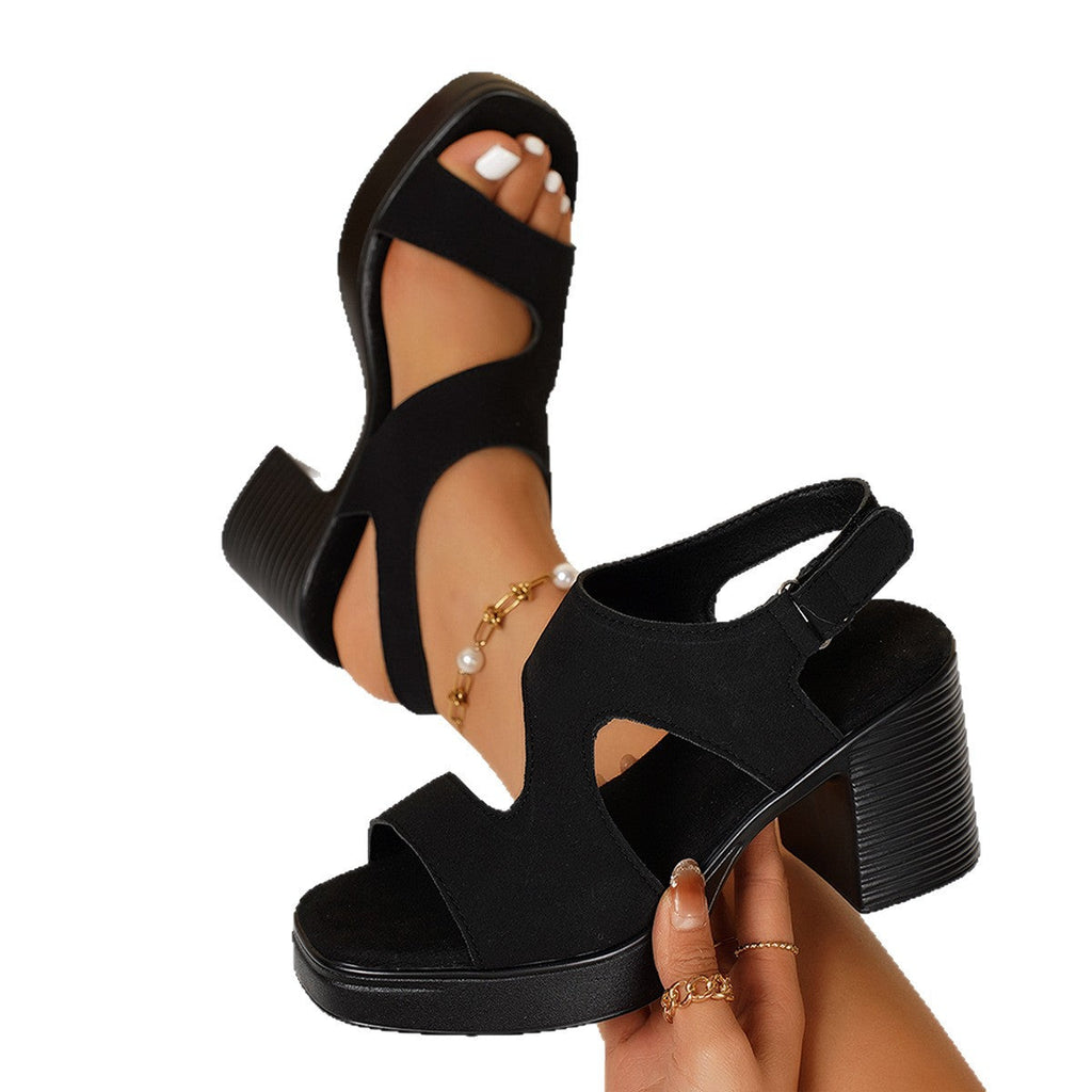 Damen Plateausandalen mit elegantem Schlitzdesign Shopnory