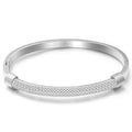 Damen Armreif aus hochwertigem Edelstahl mit funkelndem Kristall-Design Shop Nory