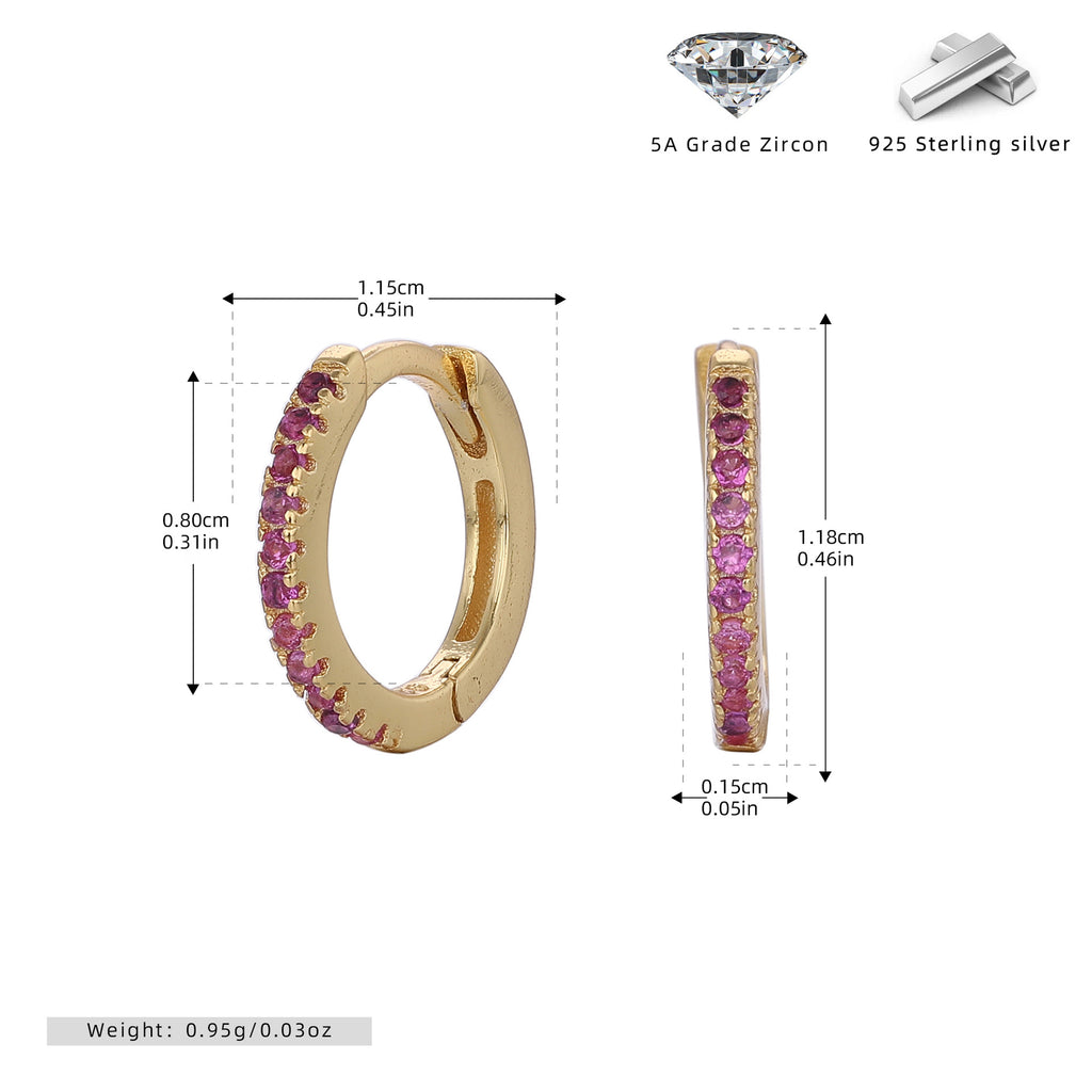 Damen Creolen mit funkelnden Zirkonsteinen in elegantem Design Shop Nory