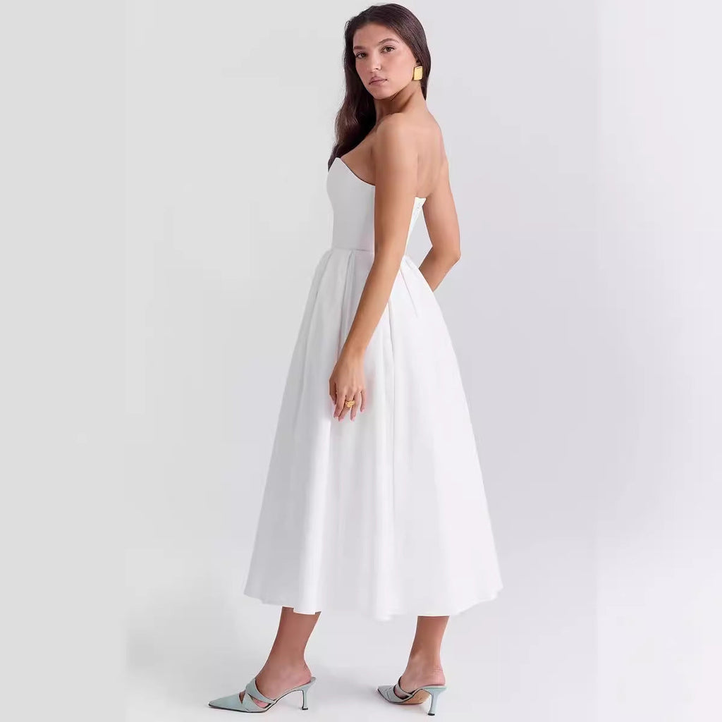 Damen elegantes corsagenfreies Abendkleid