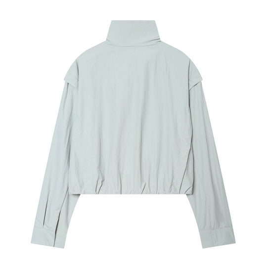 Damen Gekürzte technische Stehkragenjacke mit verdeckter Front Shop Nory