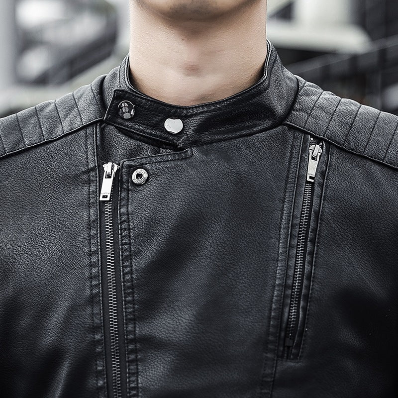 Herren Modische Bikerjacke aus Kunstleder Shop Nory 1787738599