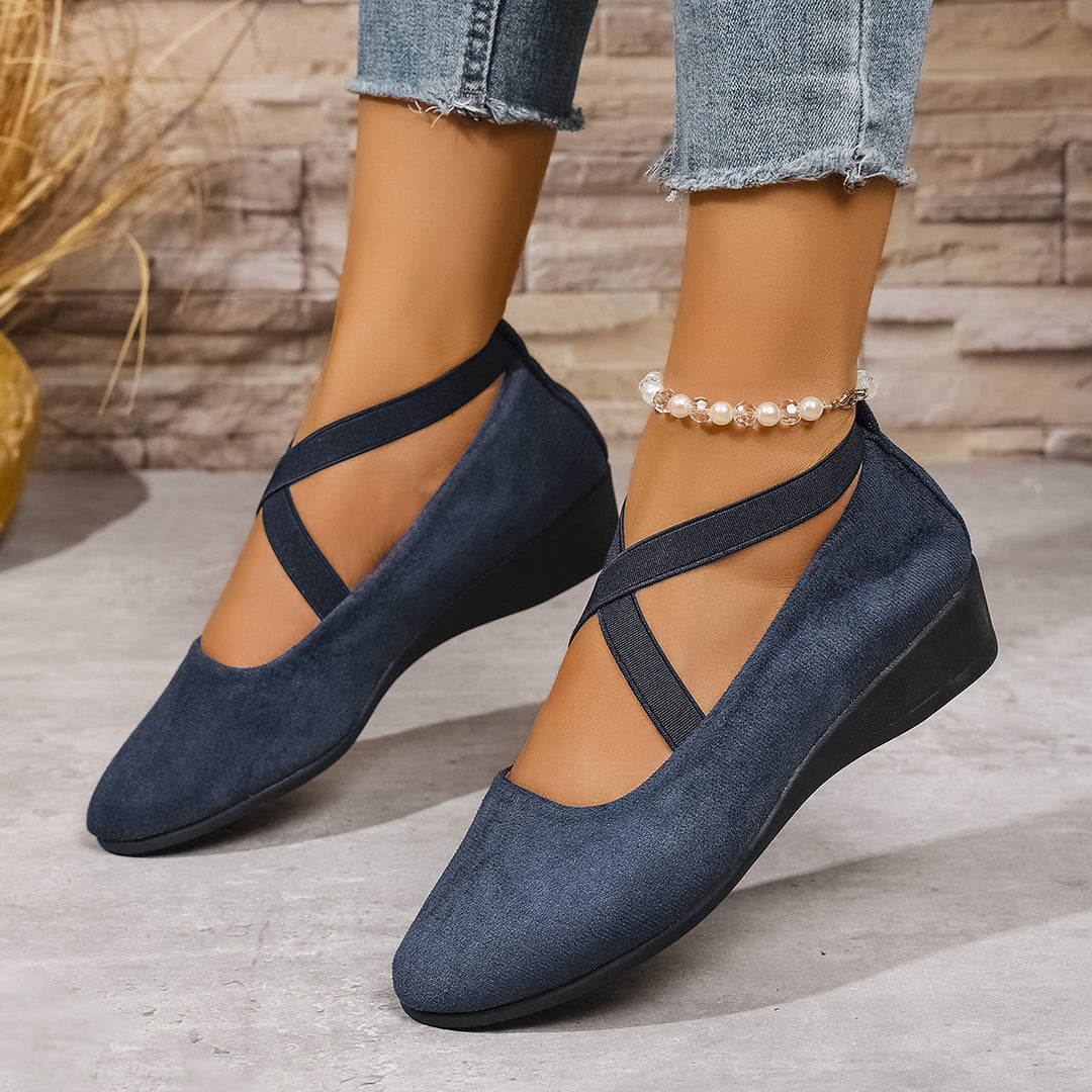 Damen Klassische Ballerinas aus weichem Wildleder