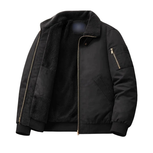Herren Modische Bomberjacke mit Fleecefutter