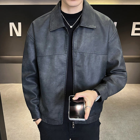 Herren Modische Jacke im Lederlook Shop Nory