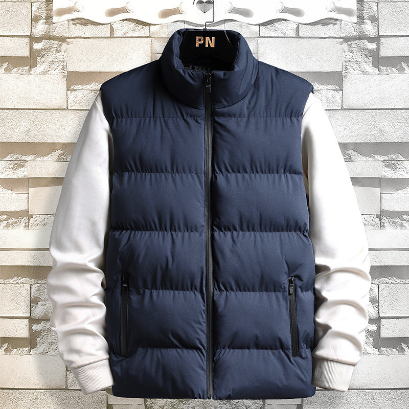 Herren Gepolsterte Steppweste im Layering-Look mit hohem Stehkragen und Reißverschlusstaschen Shop Nory