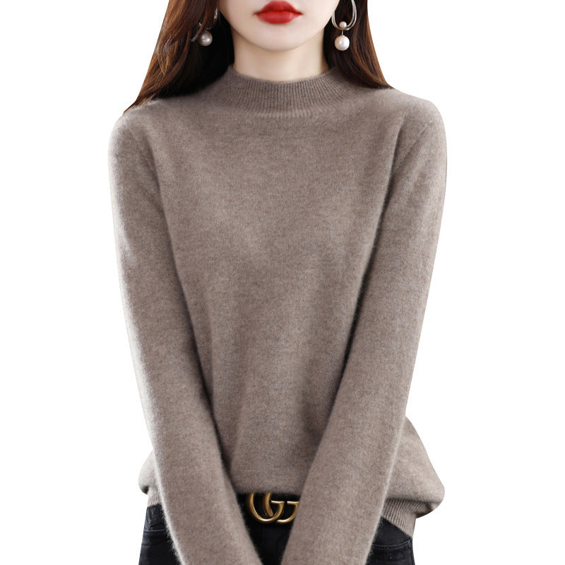 Damen Schlanker Feinstrick-Mockneckpullover mit extrafeinem Flauschfinish und verlängerten Bündchen Shop Nory