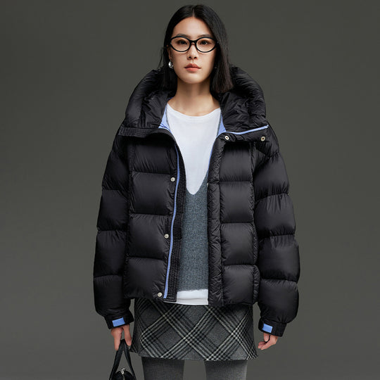 Damen Kurze Stepp-Daunenjacke mit Kapuze Shop Nory