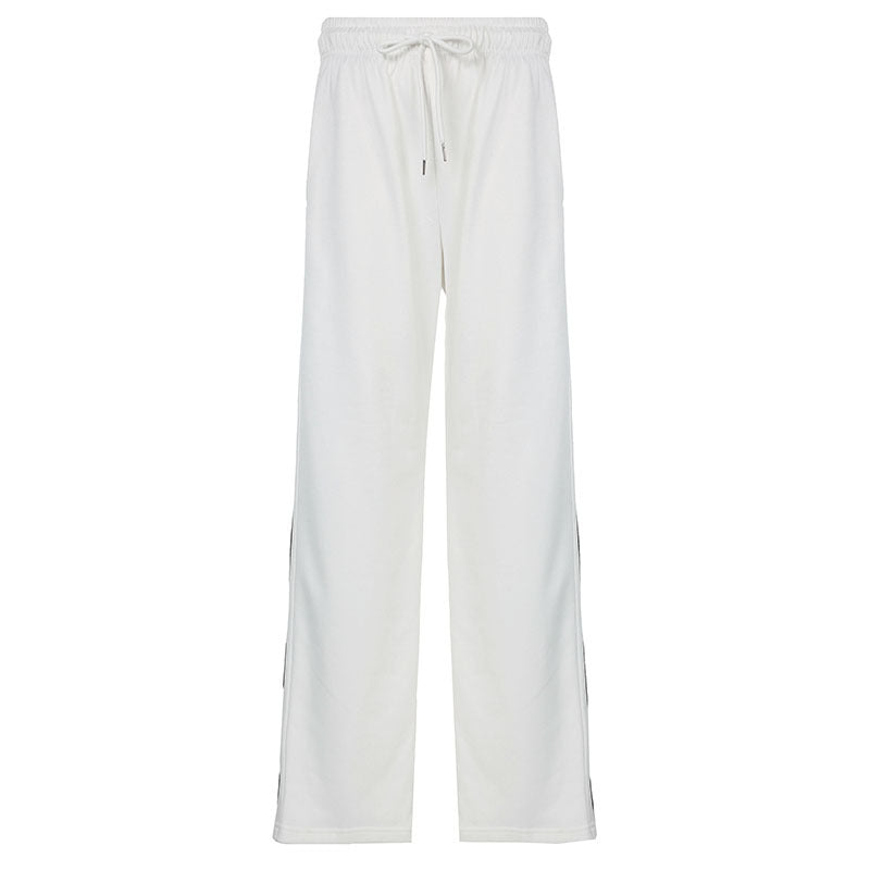 Damen nan weite Relax-Freizeithose mit Tunnelzug, elastischem Komfortbund und seitlichen Ziernähten Shop Nory