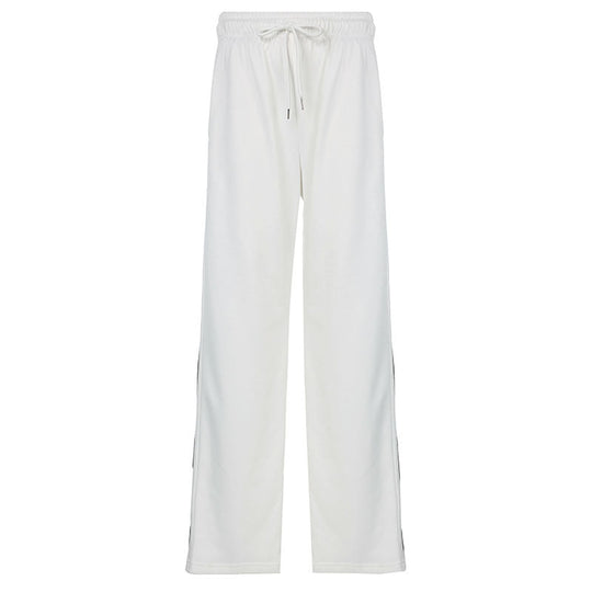 Damen nan weite Relax-Freizeithose mit Tunnelzug, elastischem Komfortbund und seitlichen Ziernähten Shop Nory