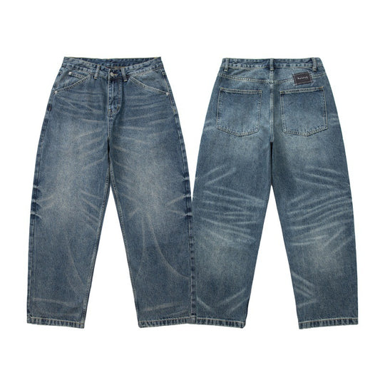 Herren Relaxed-Carrot-Jeans mit hohem Bund und dezenter Used-Waschung Shop Nory