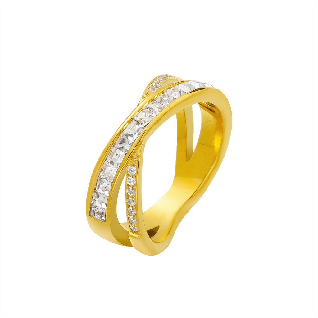Damen Ring mit funkelnden Zirkonia Steinen Shop Nory