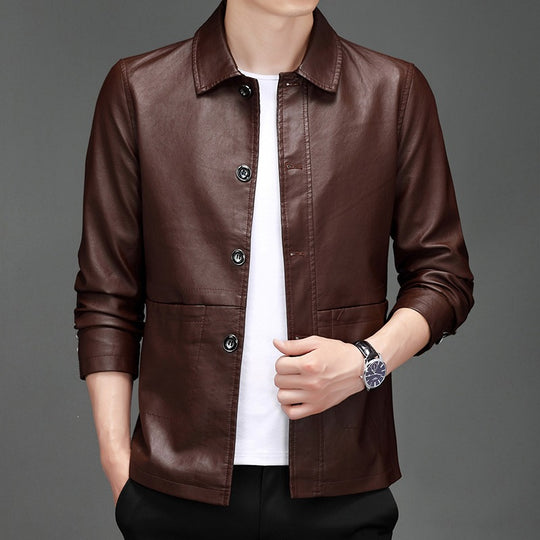 Herren Modische Echtlederjacke Shop Nory