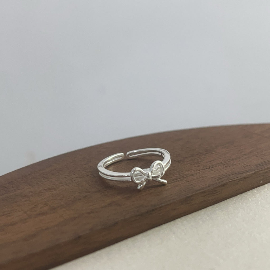 925 Sterling Silber Schleifen Knoten Offene Ringe 925 Sterling Silber Ringe | Shop Nory