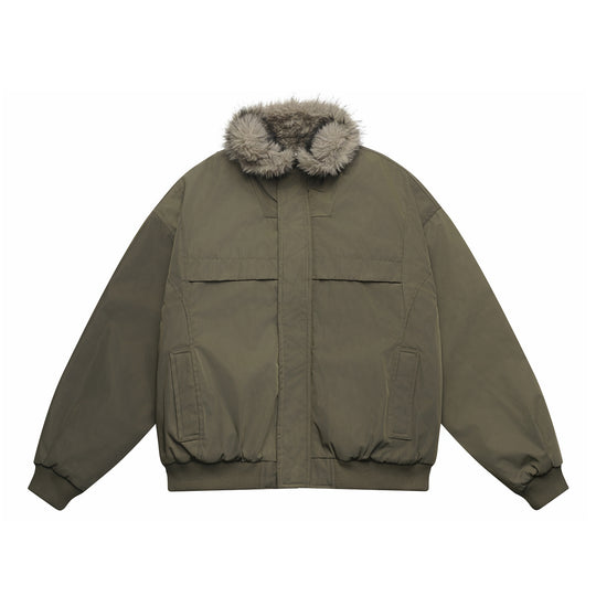 Herren Boxy-Bomberjacke mit kuscheligem Kunstfellkragen und winddichter Thermofütterung Shop Nory
