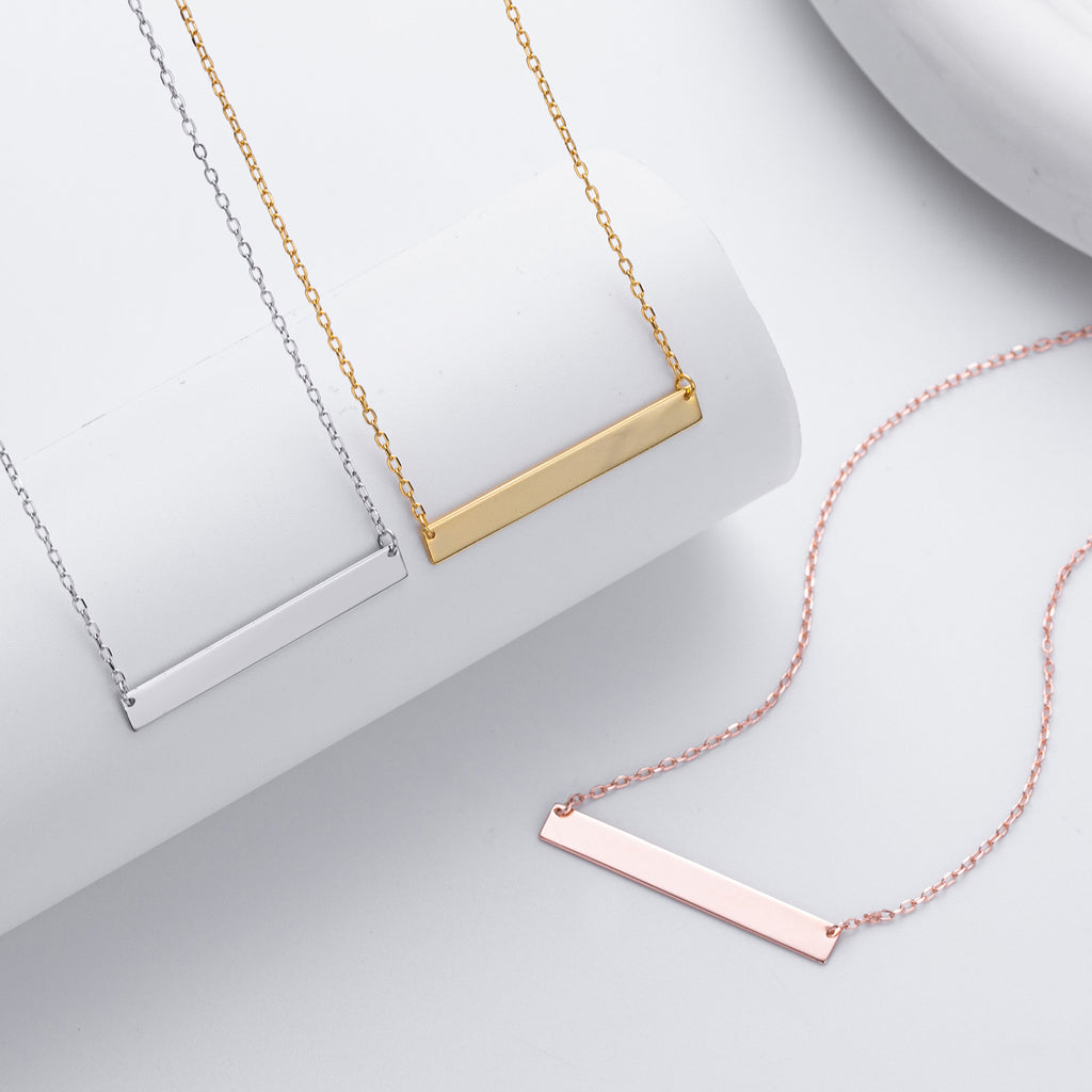 Damen Halskette mit elegantem gravierbarem Anhänger aus hochwertigem 925 Sterling Silber Shop Nory
