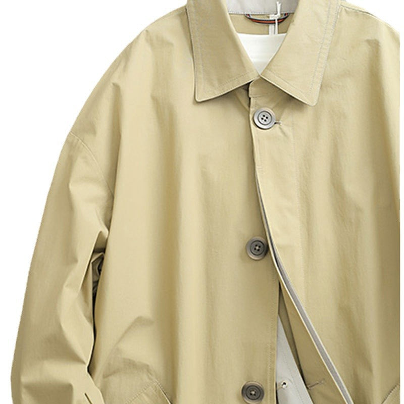Damen Oversize-Trenchcoat aus atmungsaktivem Baumwollmischgewebe mit verdeckter Knopfleiste Shop Nory