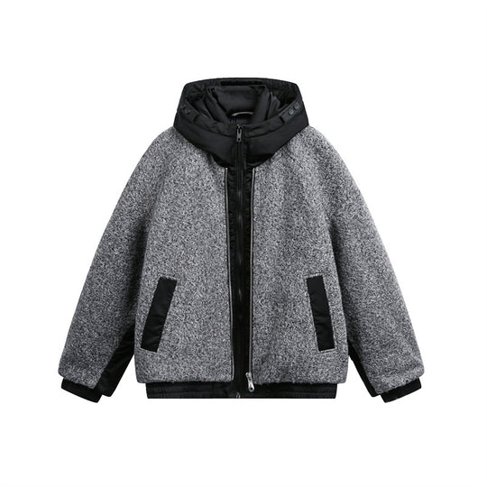 Unisex Oversized Teddy-Fleece Winterjacke mit abnehmbarer Kapuze Shop Nory
