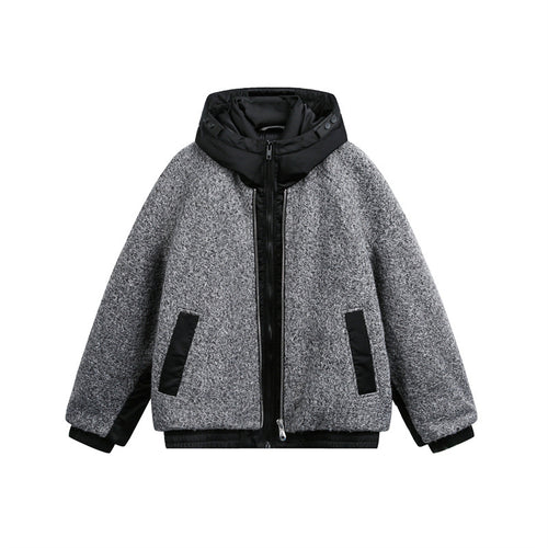 Unisex Oversized Teddy-Fleece Winterjacke mit abnehmbarer Kapuze Shop Nory